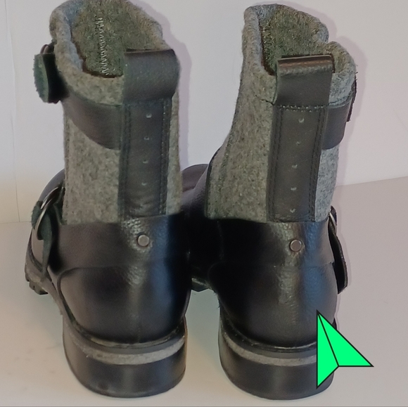 Woolrich Baltimore Leather and Wool Ankle Moto Boots Women's Sz 7 - Picture 7 of 7